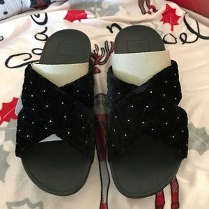 Fit flop Lulu velvet slides